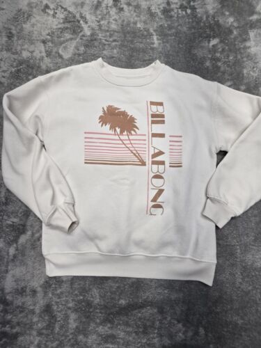 Billabong Sweatshirt mit Rundhalsausschnitt Damen Small weiß