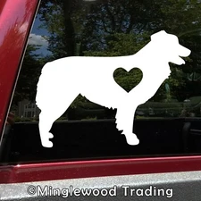 AUSTRALIAN SHEPHERD HEART Vinyl Sticker -V1- Aussie Dog Puppy - Die Cut Decal