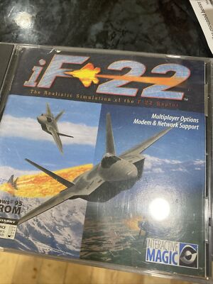 iF22 Realistic Simulation F-22 Raptor Windows 95 CD-ROM Game Interactive Magic
