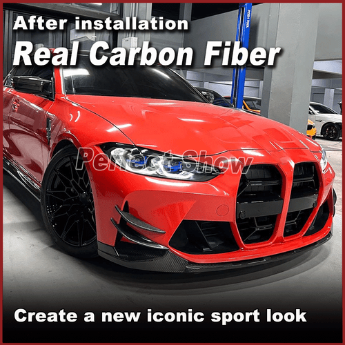Aletas delanteras de carbono DRY Flaps Splitter Canards se adapta a BMW G80 M3 G82 M4 20UP - Imagen 3 de 12