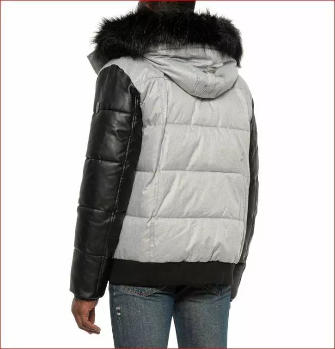 Neuf Noize Hommes Manteau Parka Veste 5201821167 Vegan Gris Noir