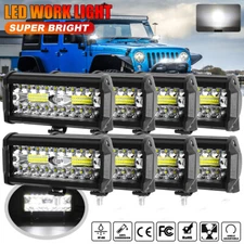 7inch 800W LED Work Light Bar Flood Spot Combo Offroad Driving Fog Lamp For Jeep
