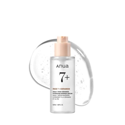 ANUA RICE CERAMIDE 7 HYDRATING BARRIER SERUM Brightening Hydrating Serum for ...
