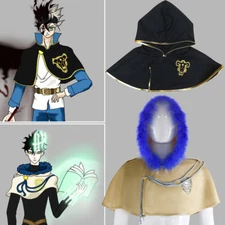 Black Clover Asta Hoodie Cosplay Five Leaf Clover Black Cape Yuno Cloak