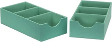 3compartment Pack Of 2 Seafoam Green Drawer Organizer Teal