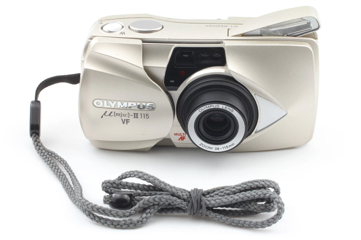 T[NEAR Mint /Strap] Olympus μ Mju II 115 VF 35mm Point & Shoot Film Camera  JAPAN