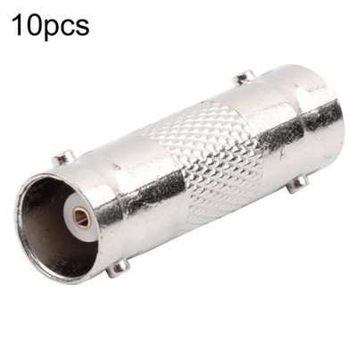 10 Stück BNC Buchse zu Buchse gerade Durchgang Kupplung, vernickelt CCTV Adapter