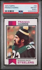 1973 TOPPS FRANCO HARRIS ROOKIE #89 STEELERS PSA 8 MC