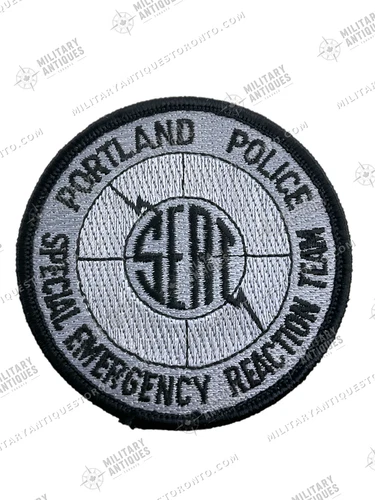 US Portland Oregon SERT Special Emergency Reaction Team Black Edge Police Patch
