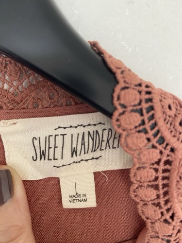 Minivestido sin mangas con ribete de encaje Sweet Wanderer. Talla grande - Imagen 4 de 9