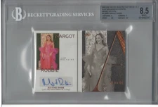 2024 LEAF HISTORY BOOK POP CULTURE AUTO BRONZE HOLOFOIL M. ROBBIE BGS 8.5/AU 10