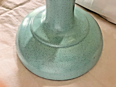 Old Vintage HAEGER USA Pottery Pedestal Planter Bowl Turquoise