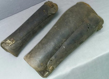Alte Leder Gamaschen Stulpen Motorad Oldtimer Reiter Militär  Y 457