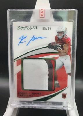 2021 Panini Immaculate Premium Rondale Moore RPA RC 3-Color Patch AUTO 5/18