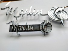1965-1966 Amc Marlin Body Emblems Both Nos 3517448 Nos 3550302