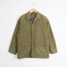 Vintage Pendleton Canvas Field Coat Mens Medium - Quilted Liner Distressed Barn