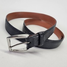 Trafalgar Windsor Lizard Belt 42 Dress Brown Made in USA 1109TF08-001