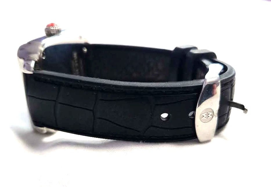 Reloj Michele Deco deportivo de acero inoxidable con correa de silicona negra MWW006K0044 (funciona) Foto 3 de 4