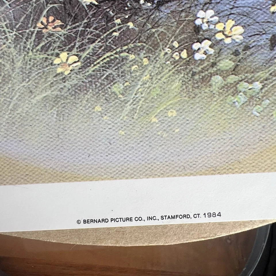 Impresión artística vintage ovalada con marco dorado Homco 13x17 - iglesia, estanque, cisne Foto 4 de 4