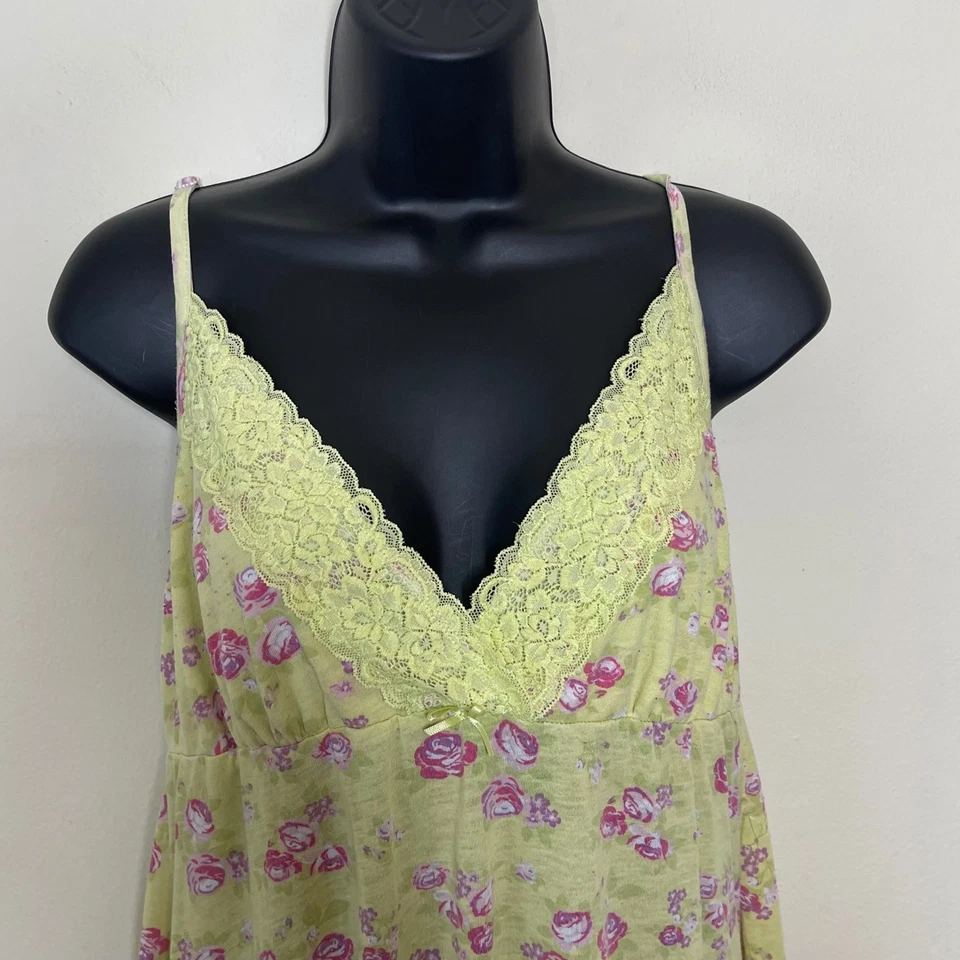 De Colección Babydoll Cami Para Mujer L/XL Amarillo Ditsy Floral Encaje Volantes Y2K Hada Boho Foto 2 de 4