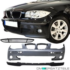 Set Stoßstange+Spoiler+Kühlergitter vorne grundiert passt für BMW 1er E87 04-07