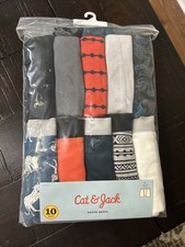 Cat  Jack Boxer Briefs Jungle Print Boys Large 12/14 Multi Designs 10 Pack NEW