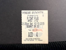 Vintage Movie Ticket Stub Flight Plan