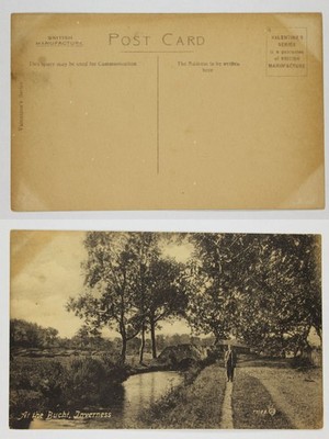 Postcard At The Buchi, Inverness SCOT River Path Trees & Lone Figure c.1907-1914