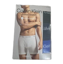 Calvin Klein Boxer Briefs Mens XL Cotton Stretch 3 Pack Wicking Classic Fit