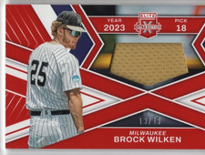 2023 Panini Elite Extra Edition Brock Wilken 1st Round Materials Red 13/49 FRBWL