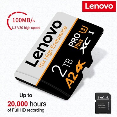 High Speed Lenovo Memory Card 1tb 2tb Micro Sd Card Class 10 Xc Tf Card Adapter