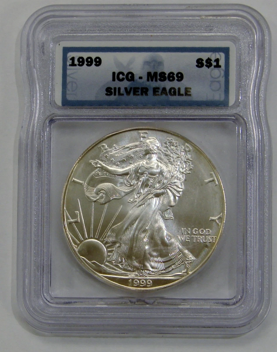 American Eagle MS 69 Graded 1999 Silver Bullion Coins for sale | eBay