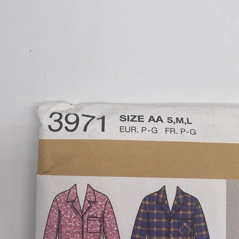 Simplicity Sewing Pattern 3971 Pajamas Size S M L Uncut - Image 4 of 4