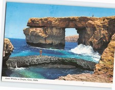 Postcard Azure Window at Dwejra Gozo Malta