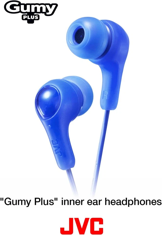 JVC HAFX7 GUMY IN EAR HEADPHONES W/SPARE BUDS - BLUE VIOLET PINK WHITE - HA-FX7 - Image 4 of 4