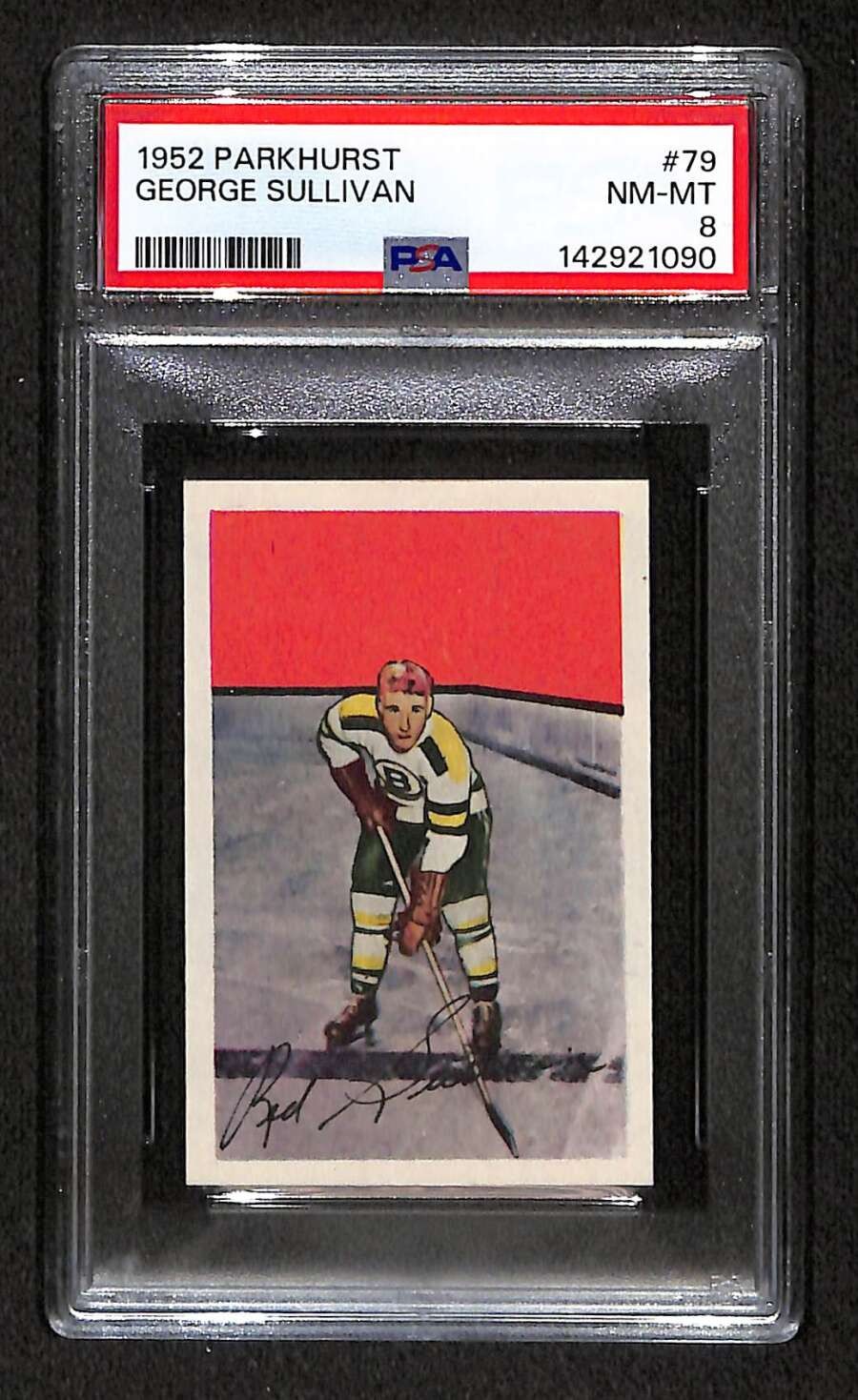 George Sullivan #79 Hockey Cards 1952 Parkhurst trading card — raw and PSA graded price guide