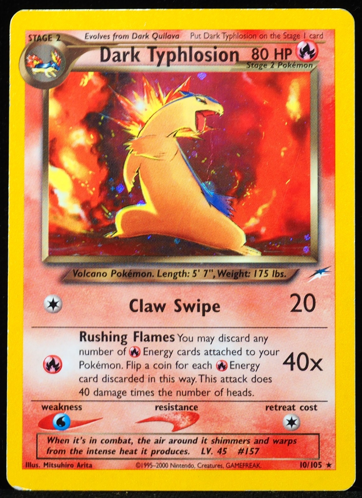 Dark Typhlosion #10/105 LP Crease Pokemon Card