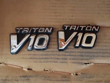 Ford F250 F350 Excursionfront Fender Triton V10 Nameplate Emblems 2pc Ford F250 F350 Excursionfront Fender Triton V10 Nameplate Emblems 2pc