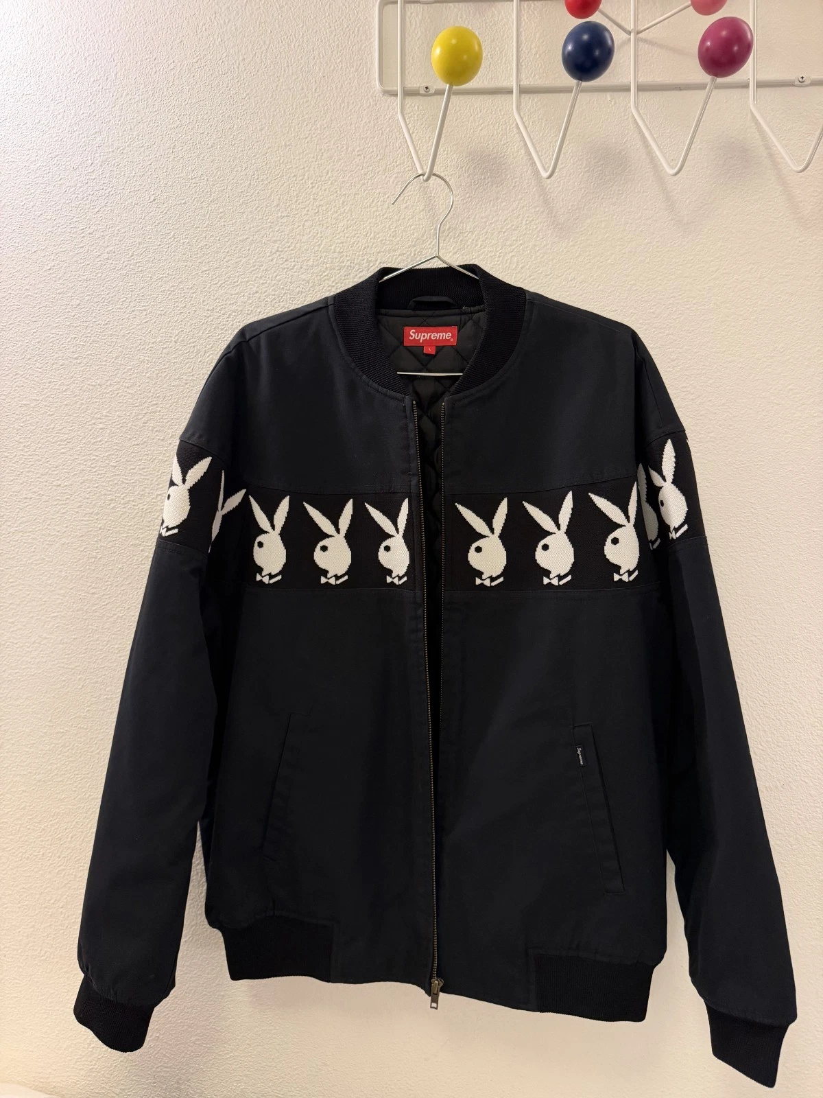 Supreme X Playboy SS19 Full Zip Jacket Size Large Quilted Lining (RARE) - product detail image 2