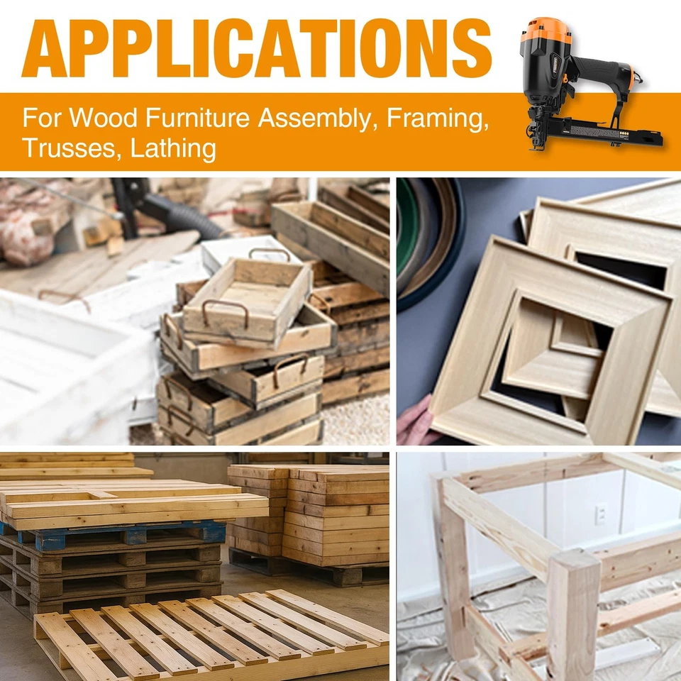 Grapadora corrugada neumática PWS16 5/8", grapa de alta resistencia Foto 4 de 4