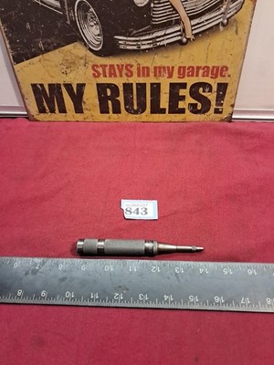 Vintage Starrett USA Automatic Center Punch Ref 18 B Strong Spring Quality Tool