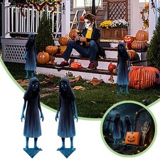 Halloween Metal Yard Sign Outdoor Garden Stake Seasonal Holiday Decoration For