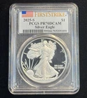 2025-S $1 1-oz Proof American Silver Eagle PCGS PR70DCAM FS Flag Label