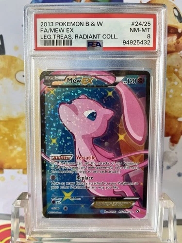 Mew EX RC24 Radiant Collection Legendary Treasure Full Art NM-MT PSA 8