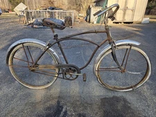 Vintage 1955 56 Men's 3-Speed Schwinn Corvette Bicycle Black 