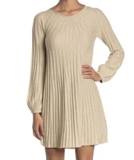 Max Studio Women's Long Sleeve A-line Sweater Dress Size M