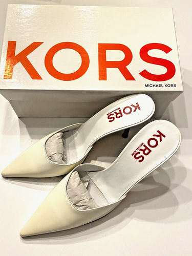 MICHAEL KORS Steamy White Dorothy Stiletto Pumps Shoes 9.5 M - Picture 2 of 6