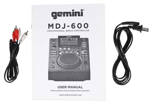Gemini MDJ-600 Single Tabletop USB/CD Media Player DJ MIDI Controller w/4.3" LCD - Picture 7 of 8