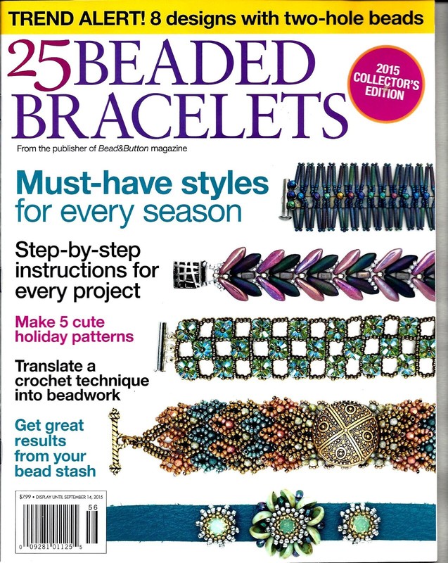 25 Beaded Bracelets, Bead & Button. 83 p. Instructions, Illustrations Sep. 2015