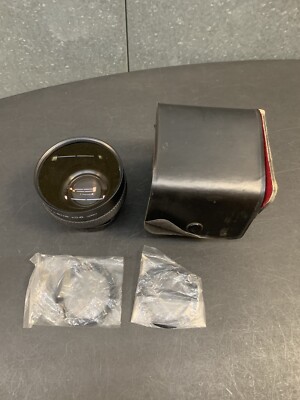 Wide Conversion Lens x0.6 Black Camera Lens Japan W/ Covers & Case